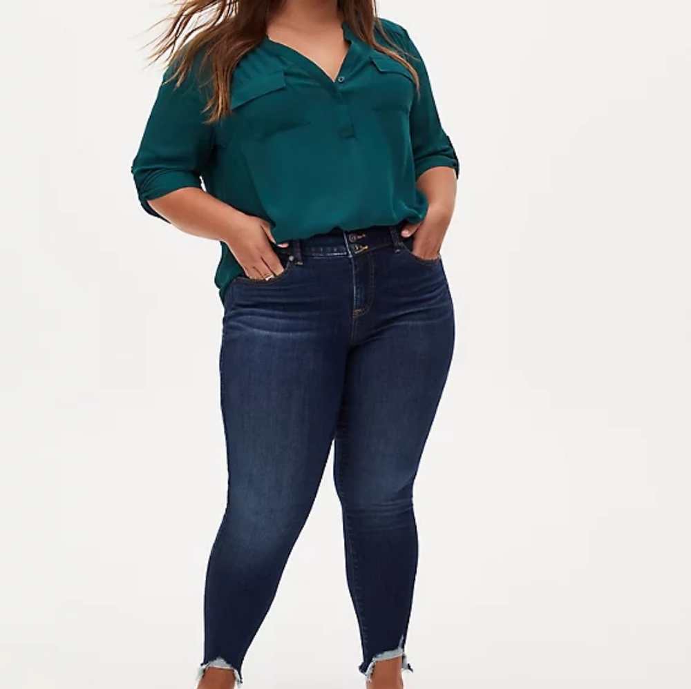 TORRID Teal Harper Georgette